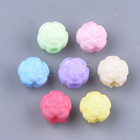 Opaque Solid Color Acrylic Beads MACR-T030-07-1