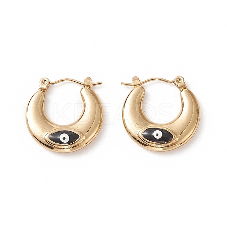316 Stainless Steel Hoop Earrings LS-EJEW-I282-01B-01G-1