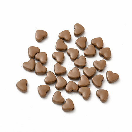 Heart Spray Painted Alloy Beads FIND-G053-01G-1