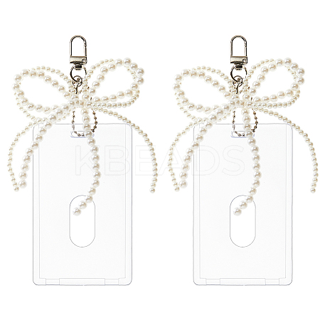 2Pcs Plastic ID Card HJEW-FH00140-1