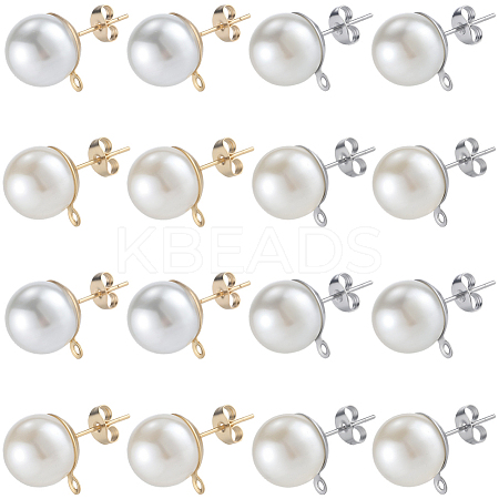 304 Stainless Steel Stud Earring Findings EJEW-SP0001-17J-1