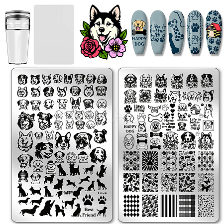 304 Stainless Steel DIY Nail Art Templates MRMJ-PH0003-10B-1