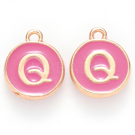 Golden Plated Alloy Enamel Charms ENAM-S118-08Q-1