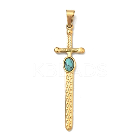 304 Stainless Steel Big Pendants STAS-F336-20G-1