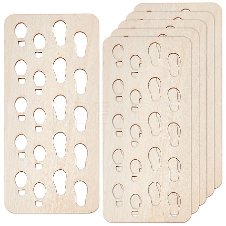 Wooden Foot Pads DIY-WH0021-57-1