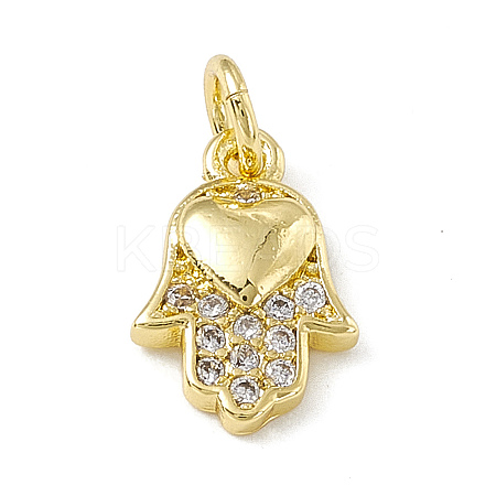 Brass Micro Pave Cubic Zirconia Charms ZIRC-F132-87G-1