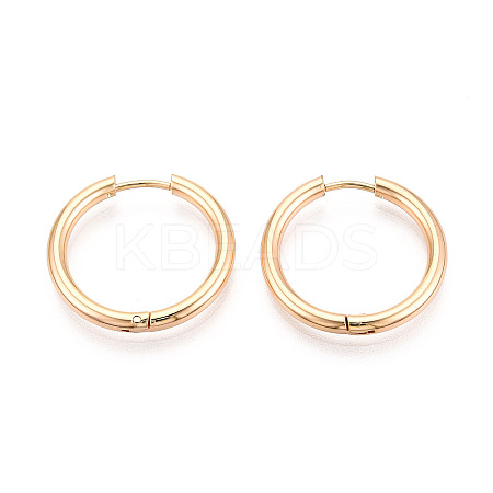 304 Stainless Steel Hoop Earrings EJEW-T048-24D-G-1