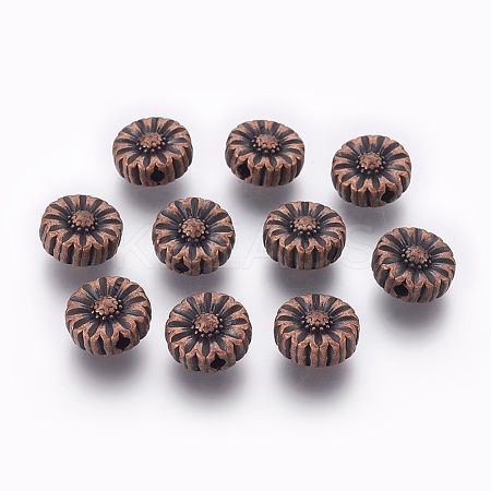 Tibetan Style Alloy Flower Beads LS-TIBEP-GC190-R-NR-1