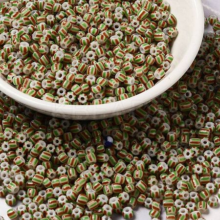 8/0 Opaque Colours Seep Glass Seed Beads SEED-F003-04B-07-1