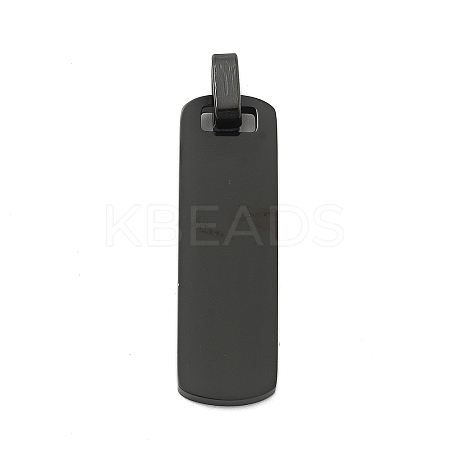 Ion Plating(IP) Rectangle 304 Stainless Steel Mirror Polished Finish Stamping Blank Tag Pendants STAS-H317-09B-1