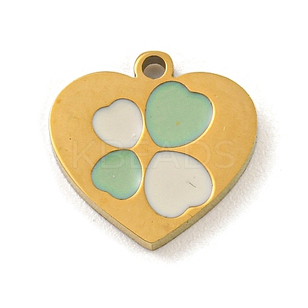 316 Surgical Stainless Steel Enamel Charms STAS-M073-32A-03G-1
