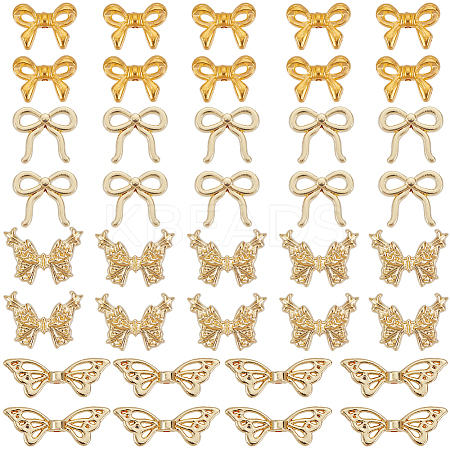 40Pcs 4 Styles Alloy Beads FIND-SC0014-70-1