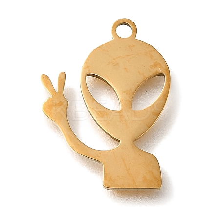 201 Stainless Steel Pendants STAS-R136-04G-1