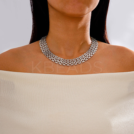 Alloy Panther Chain Choker Necklaces for Women FS-WGFF71B-01-1