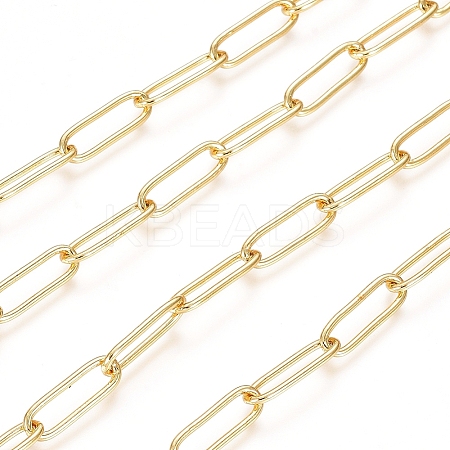 Soldered Brass Paperclip Chains CHC-D025-03G-01-1