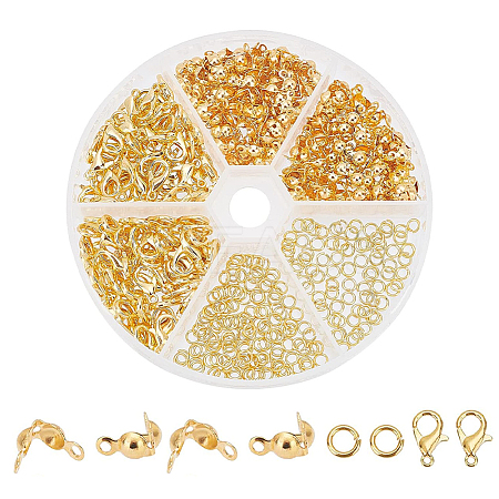 200Pcs Brass End Bead Tips DIY-PH0002-96A-1