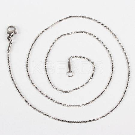 Tarnish Resistant 304 Stainless Steel Venetian Chain Necklace Making LS-STAS-P046-07P-1