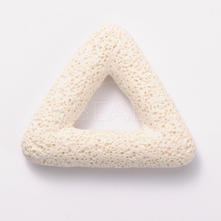 Synthetic Lava Rock Big Triangle Pendants G-O025-04A-1