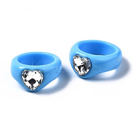 Opaque Acrylic Finger Rings RJEW-Q162-001A-1