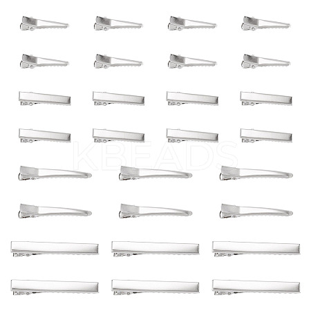 40Pcs 4 Styles Iron Alligator Hair Clips Findings PHAR-TADJ0001-10-1