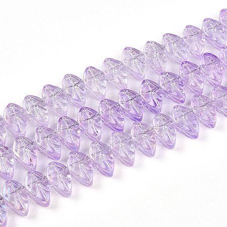 Electroplate AB Color Plated Glass Beads Strands EGLA-B004-02A-NA01-1