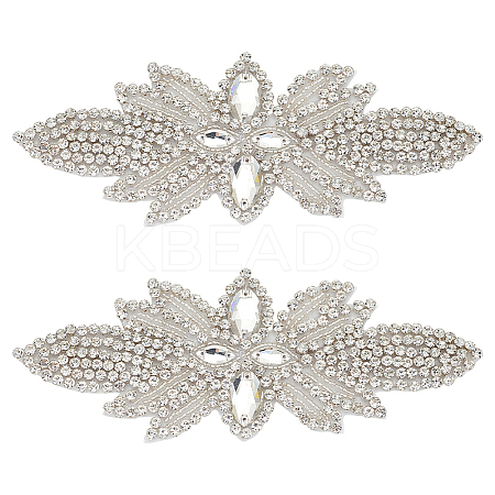 Flower Glass Seed Cloth Sew on Appliques PATC-WH0008-92A-1