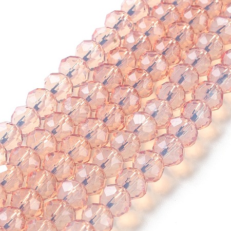 Baking Paint Transparent Glass Beads Strands DGLA-A034-J8MM-D04-1