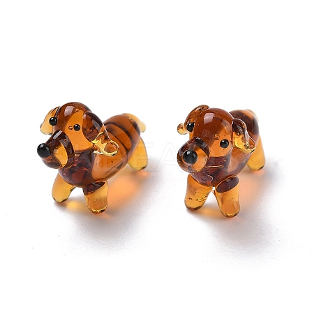 Handmade Lampwork Dog Display Decorations LAMP-F043-11-1
