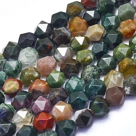 Natural Indian Agate Beads Strands G-L552O-07-8mm-1
