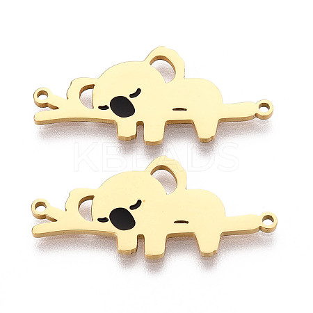 304 Stainless Steel Connector Charms STAS-T070-12G-1