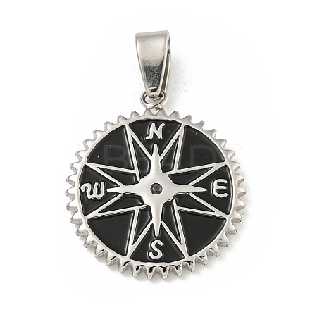 304 Stainless Steel Enamel Pendants STAS-F307-30P-1