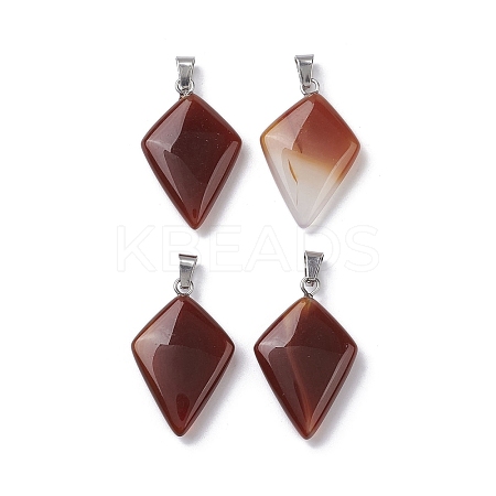 Natural Red Agate Pendants G-C110-03D-P-1