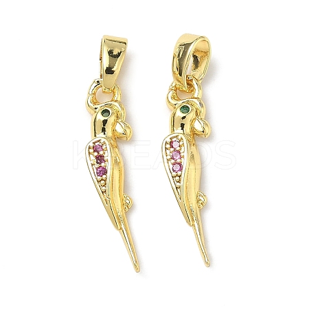 Brass Micro Pave Cubic Zirconia Pendants KK-H254-05G-1