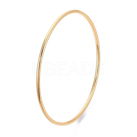 304 Stainless Steel Plain Bangles For Women BJEW-N033-02G-1