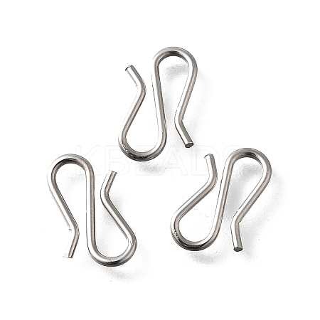 304 Stainless Steel S-Hook Clasps LS-STAS-U051-05P-1