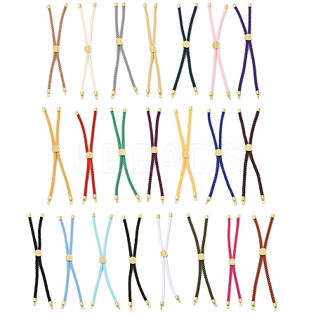 Twisted Nylon Cord Silder Bracelets X-DIY-B066-03G-1
