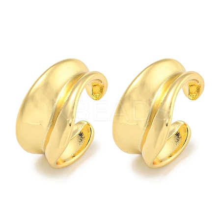 Brass Cuff Earrings EJEW-C104-151G-1