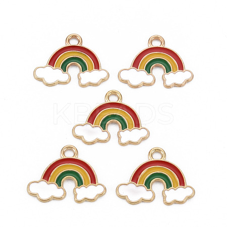 Alloy Enamel Pendants ENAM-N055-009A-NR-1