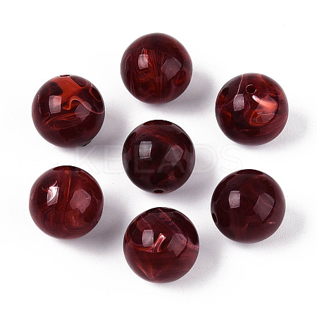 Round Acrylic Imitation Gemstone Beads X-OACR-R029-16mm-05A-1