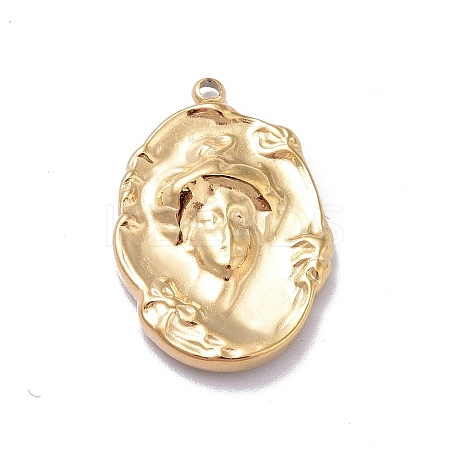 Ion Plating(IP) 304 Stainless Steel Pendants STAS-E187-02G-1