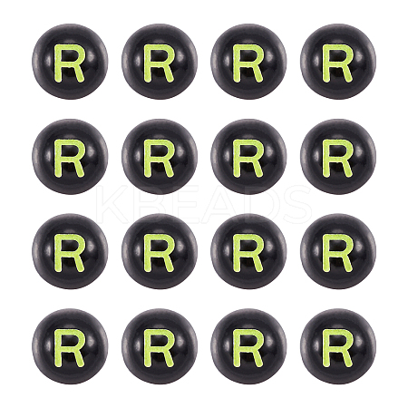 Black Craft Acrylic Beads SACR-TAG0001-02-1