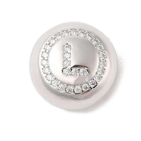 Rack Plating Brass & Cubic Zirconia Pendants KK-Z047-07P-L-RS-1