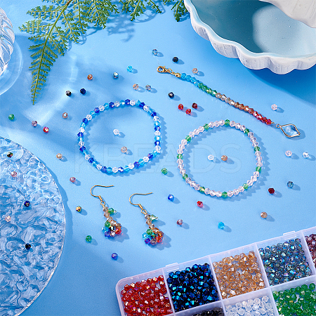 24 Colors Electroplate Glass Beads EGLA-PH0003-12-1
