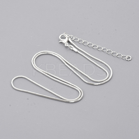 Brass Square Snake Chain Necklace Making MAK-T006-10A-S-1