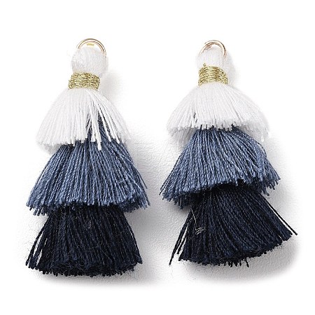 Polycotton Tassel Pendant Decorations GLAA-K060-07KCG-04-1