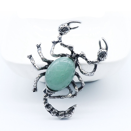 Natural Green Aventurine Big Pendants PW-WGB167E-01-1