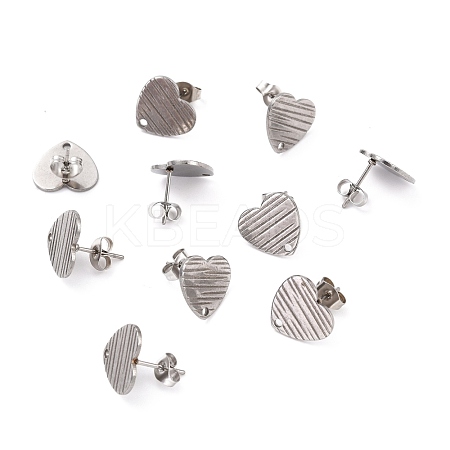 Non-Tarnish 304 Stainless Steel Stud Earring Findings STAS-I183-03B-P-1