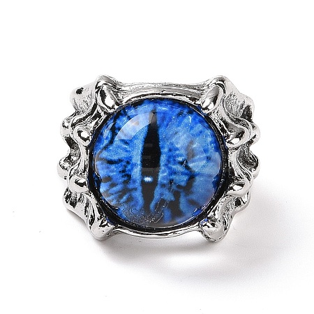 Dragon Eye Glass Wide Band Rings for Men LS-RJEW-E017-01AS-05-1