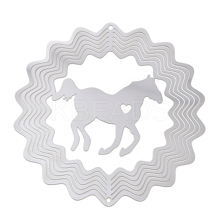 201 Stainless Steel 3D Rotating Hanging Wind Spinner STAS-B122-01P-01-1