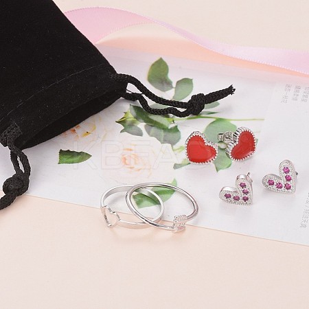 Valentine's Day Jewelry Sets SJEW-X0010-01P-1